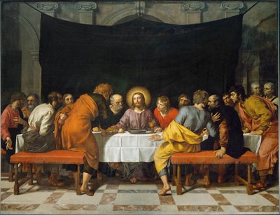 Das letzte Abendmahl, gemalt für den Hauptaltar der Kirche Saint Leu-Saint Gilles in Paris von Frans II Pourbus