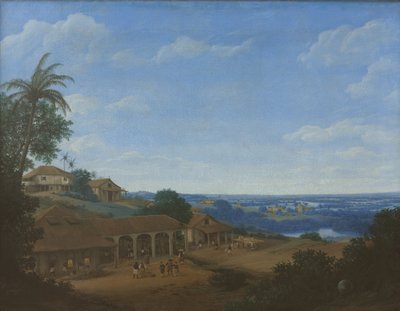 Landschaft in Brasilien mit Zuckerplantage von Frans Jansz. Post
