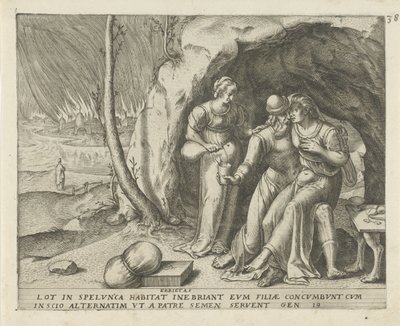 Lot und seine Töchter (Ebrietas) (Geschichte von Lot) von Frans Menton