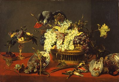 Stillleben mit Graupapagei von Frans and workshop Snyders