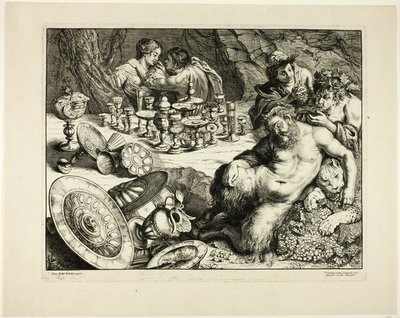 Bacchus und betrunkener Silenus—Der Traum des Silenus von Frans van den Wyngaerde