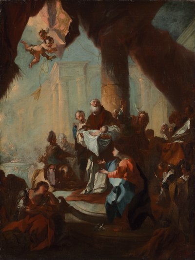 Studie für "Die Darstellung Christi im Tempel" (für St. Ulrich, Wien), ca. 1750 von Franz Anton Maulbertsch