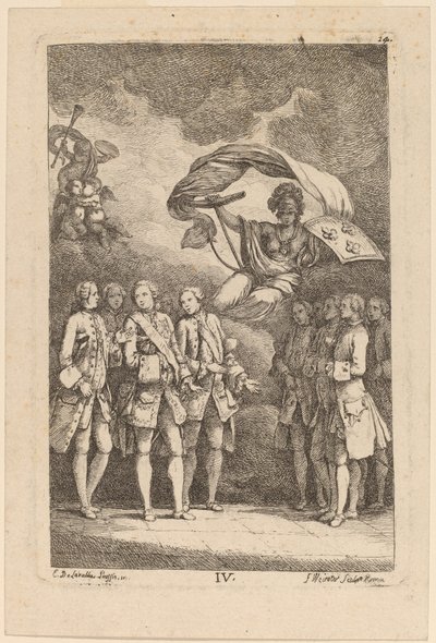Nella Venuta in Roma: Tafel 4 von Franz Edmund Weirotter after Étienne de Lavallée Poussin