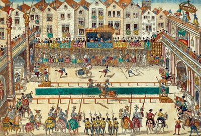 Heinrich II. von Frankreich tödlich verwundet, 30. Juni von Franz Hogenberg