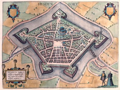 Hesdin, Frankreich (Gravur) von Franz Hogenberg