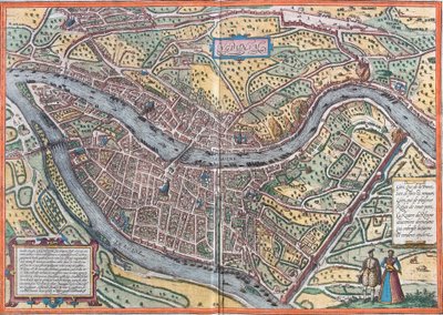 Ansicht von Lyon (Lugdunum), Frankreich von Franz Hogenberg