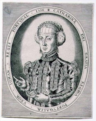 Porträt von Catherine, Königin von Portugal, Ehefrau von Johann III (1502-57) 1556 von Franz Huys