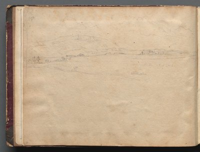 Album mit Ansichten von Rom und Umgebung, Landschaftsstudien, Seite 03b: Römisches Panorama von Franz Johann Heinrich Nadorp