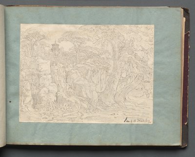 Album mit Ansichten von Rom und Umgebung, Landschaftsstudien, Seite 36a: Römische Ansicht von Franz Johann Heinrich Nadorp