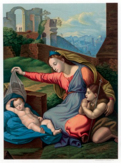 Madonna mit dem blauen Diadem, 1510-1511, 1870 von Franz Kellerhoven