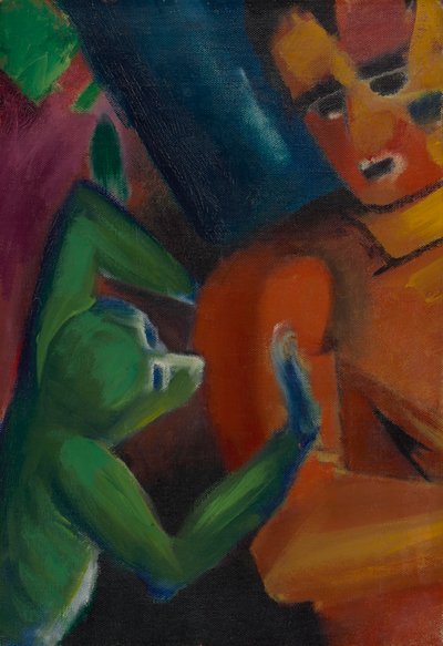 Äffchen und Mensch von Franz Marc