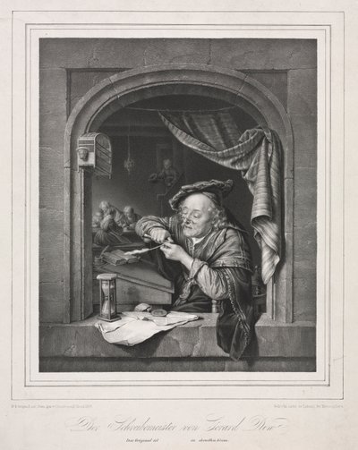Der Schreibmeister der alten Schule, 1836 von Franz Seraph Hanfstaengl