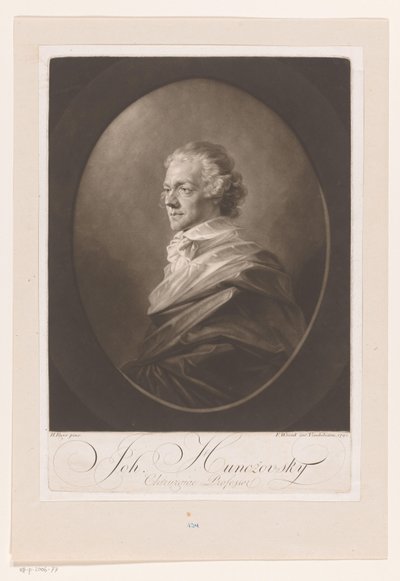 Porträt von Johann Huncžovsky von Franz Wrenk