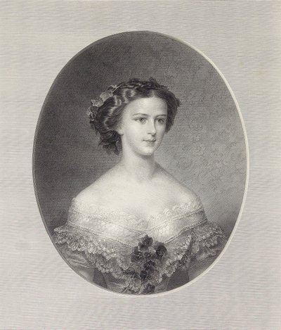 Porträt von Kaiserin Elisabeth von Österreich, ca. 1855 von Franz Xaver Stöber