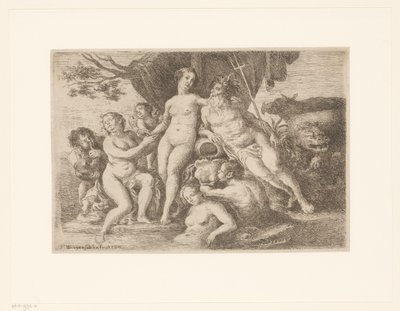 Neptun und Amphitrite unter badenden Nymphen und Meermännern von Franz Xaver Wagenschon