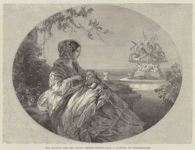 Ihre Majestät und der kleine Prinz Arthur von Franz Xaver Winterhalter