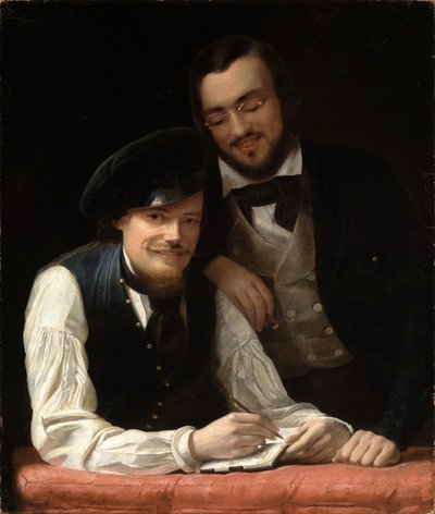 Selbstbildnis des Künstlers mit Bruder von Franz Xaver Winterhalter