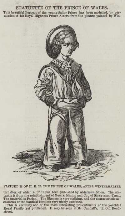 Statuette von HRH dem Prinzen von Wales von Franz Xaver Winterhalter