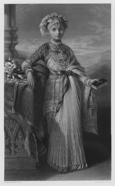 Prinzessin Victoria Gouramma von Coorg, nach dem Bild in der Königlichen Sammlung von Franz Xaver after Winterhalter