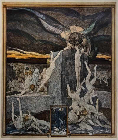 Die Simonisten, Hölle, Gesang XIX von Franz von Bayros (1866 1924)