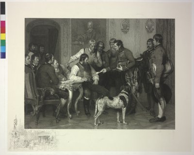 Der kaiserliche Minister überreicht 3000 Golddukaten von Franz von Defregger