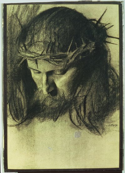 Kopf von Christus, um 1890 von Franz von Stuck