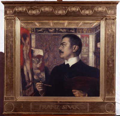 Selbstbildnis an der Staffelei von Franz von Stuck