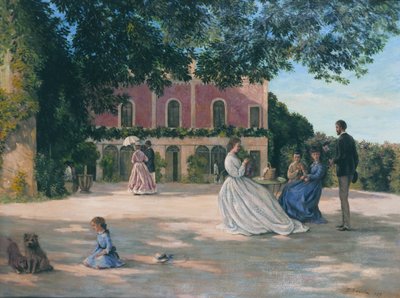 Die Terrasse von Méric von Frédéric Bazille