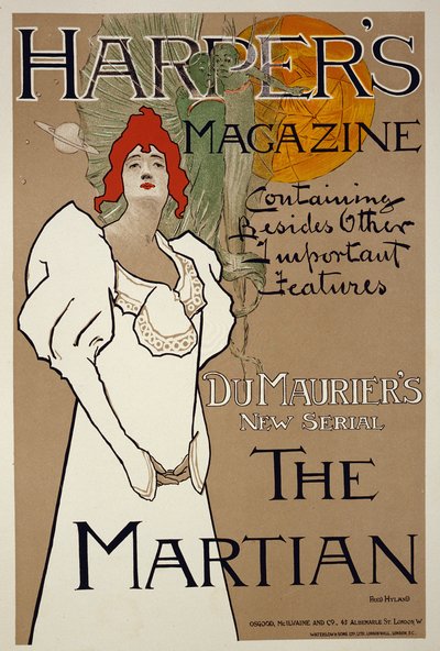 Titelbild für Harpers Magazin mit The Martian von DuMaurier, 1898 von Fred Hyland