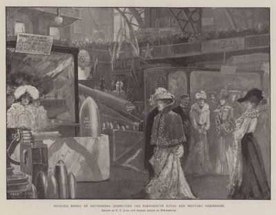 Prinzessin Henry von Battenberg inspiziert die Portsmouth Naval and Military Exhibition von Fred T. Jane