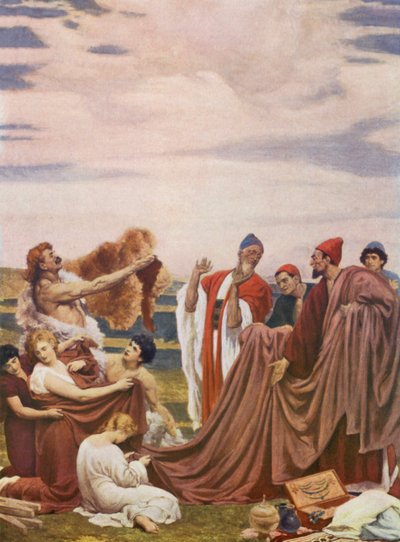 Phönizische Händler an der Küste Britanniens (Farblithografie) von Frederic (after) Leighton
