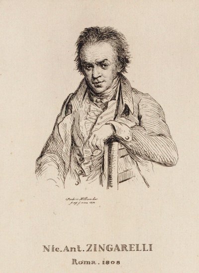 Porträt des Komponisten Nicola Antonio Zingarelli 1752-1837 von Frederic Desire Hillemacher