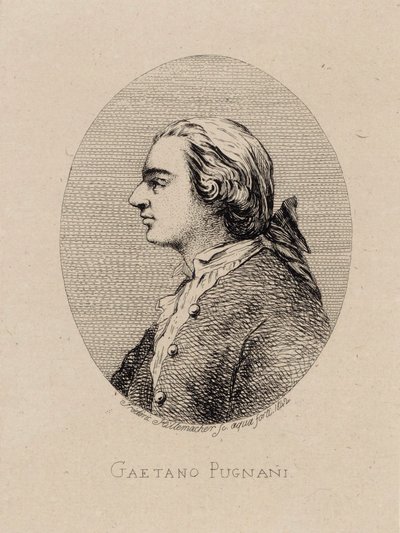 Porträt des Geigers und Komponisten Gaetano Pugnani 1731-1798, 1842 von Frederic Desire Hillemacher