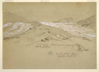 Aletschgletscher, Berner Alpen, Schweiz von Frederic Edwin Church