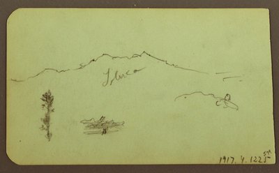 Kirche; Verso: Berglandschaft, "Taluca", 1883 von Frederic Edwin Church