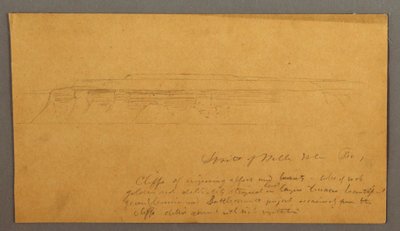 Zeichnung, Klippen, möglicherweise 1859 von Frederic Edwin Church