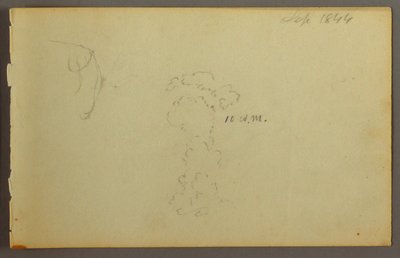 Zeichnung, Wolkenstudie, 1844 von Frederic Edwin Church