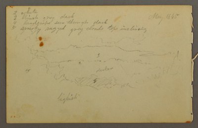 Wolkenstudie, 1844 von Frederic Edwin Church