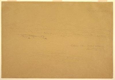Zeichnung, Cotopaxi zwischen Machachi und Talunga, 19. Juni 1857 von Frederic Edwin Church