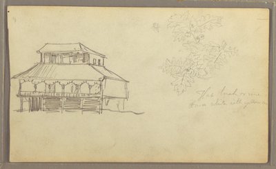 Haus, Botanische Skizze, Ecuador oder Kolumbien von Frederic Edwin Church