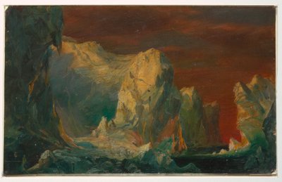 Zeichnung, Eisberg-Fantasie, wahrscheinlich 1859 von Frederic Edwin Church