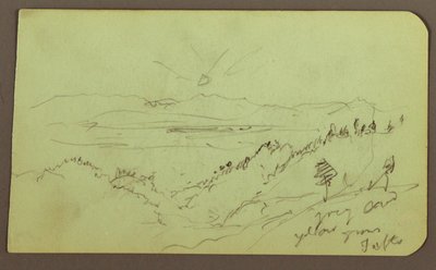 Zeichnung, Landschaft; Rückseite: Figur, Landschaft, 1883 von Frederic Edwin Church