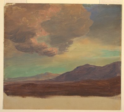 Zeichnung, Landschaft, nahe Palästina oder Syrien, 1868 von Frederic Edwin Church