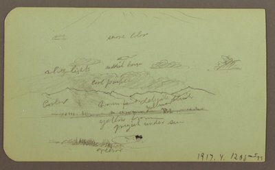 Landschaft mit Kirche; Verso: Landschaft, 1883 von Frederic Edwin Church
