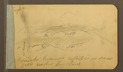 Zeichnung, Bergflanke, 1889 von Frederic Edwin Church