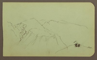 Zeichnung, Berglandschaft; Verso: Landschaft, 1883 von Frederic Edwin Church