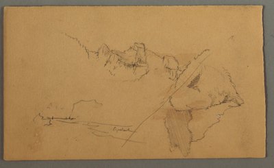 Zeichnung, Berggipfel, 1868 von Frederic Edwin Church