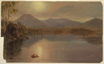 Zeichnung, Berge Katahdin und Turner vom Lake Katahdin, Maine, 1855–60 von Frederic Edwin Church