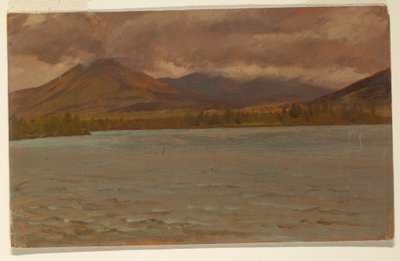 Zeichnung, Mt. Katahdin vom Lake Katahdin, 1860–70 von Frederic Edwin Church
