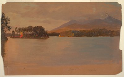 Zeichnung, Mt. Katahdin vom Togue Pond, 1878 von Frederic Edwin Church